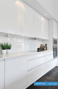 کابینت آشپزخانه سفید ساده و شیک
