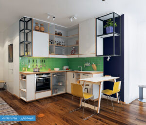 مدل کابینت آشپزخانه کوچک ال